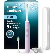 Periuta de dinti electrica Philips Sonicare Seria 4000, 2 capete incluse, Senzor de presiune, 4 setari de curatare, Easy Start, Smart Timer, carcasa transport, Mov