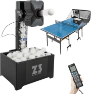Robot de tenis de masa, viteza ajustabila, suport racheta retractabil, capacitate 100 mingi, material ABS durabil, 12x10x8 in