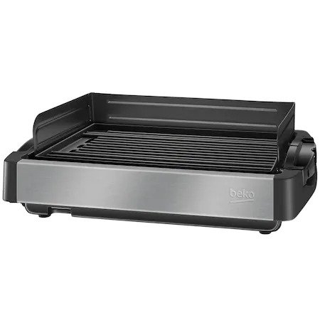 Gratar electric Beko GRN7182, 1800 W, Teflon, Inox/Negru