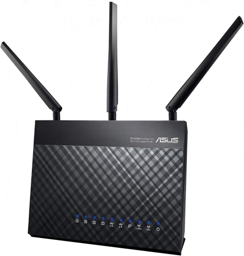 Router Wireless ASUS RT-AC68U, AC1900, Dual-Band, AiMesh, Negru