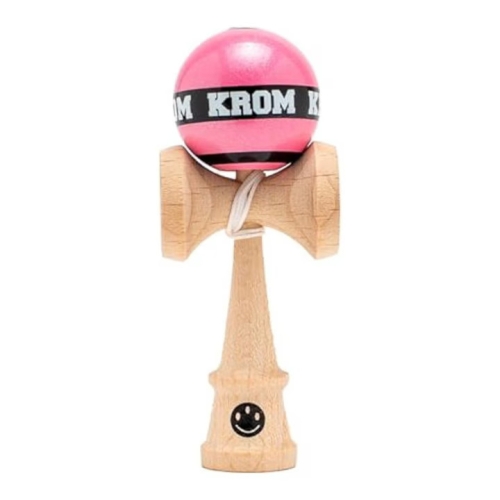 KROM Kendama MIKRO, kendama in miniatura, lemn de fag, 8cm, Roz