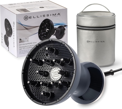 Uscător de păr Bellissima Diffon Supreme Deluxe, tehnologie ionică, difuzor XL, albastru