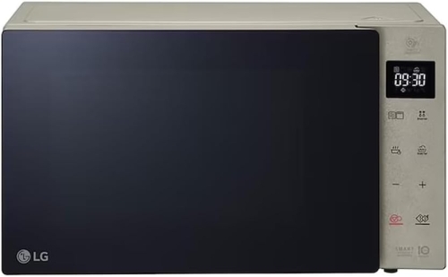 Cuptor cu microunde LG MH6535NBS, 1000W, 25L, Tehnologie Smart Inverter, 32 Programe, Functie Grill, usa din sticla, Crem