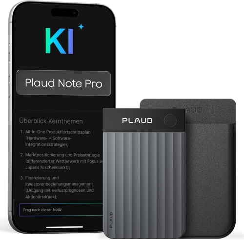 Plaud Note Pro – Reportofon Digital Inteligent, AI Voice Recorder cu Transcriere si Rezumat, 50h Inregistrare