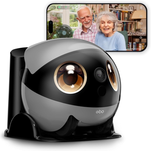 Robot inteligent Enabot EBO Air 2 Plus FamilyBot, cameră 3K, audio bidirecțional, personalizat, 30x15x10cm