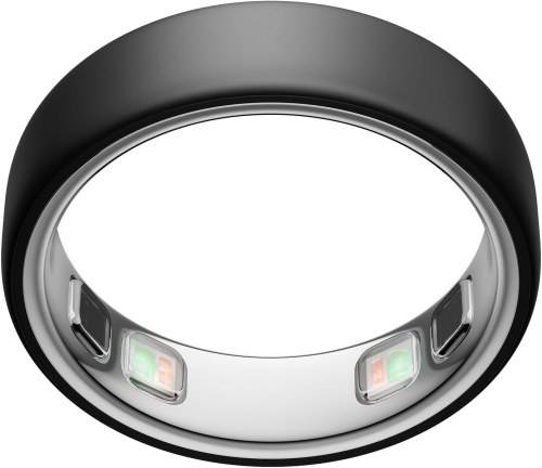 Oura Ring 5 Stealth Smart Ring, Marimea 7, Titan, Bluetooth, Rezistent la Apa