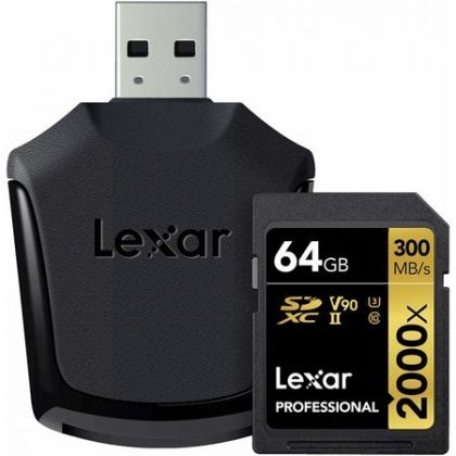 Card Lexar Professional 2000x SDXC, 64 GB