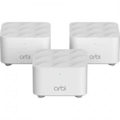 Sistem WiFi mesh NetGear Orbi RBK13, router + 2 sateliti, alb