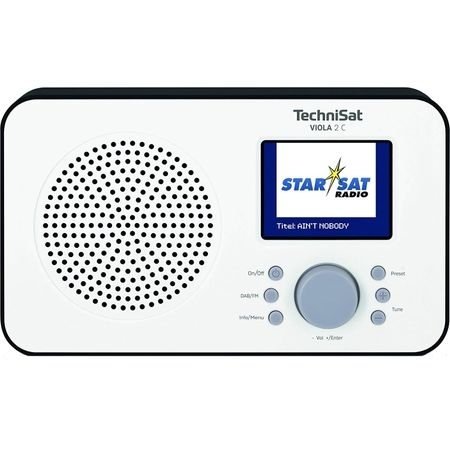 Radio TechniSat Viola 2C, alb/negru