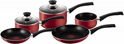 Set de oale si tigai Tefal® Bistro, rosu/negru