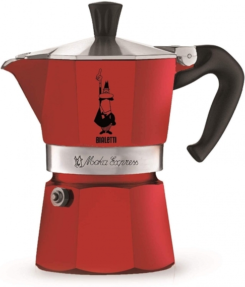 Cafetiera Bialetti Moka Express, 3 cesti, 150ml, Rosu