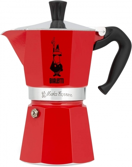 Cafetiera Bialetti Moka Express, 6 cesti, 300ml, Rosu