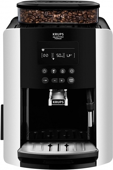 Espressor automat Krups Arabica EA817810, Negru/Argintiu