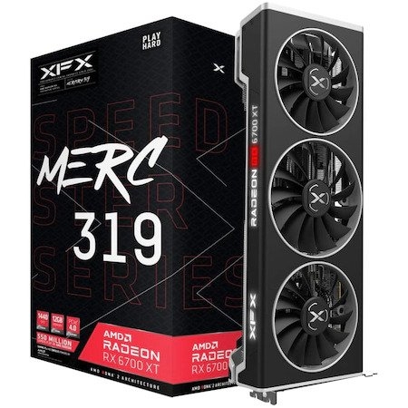 Placa video XFX Radeon™ RX 6700 XT SPEEDSTER MERC 319 Black, 12GB GDDR6, 192-bit