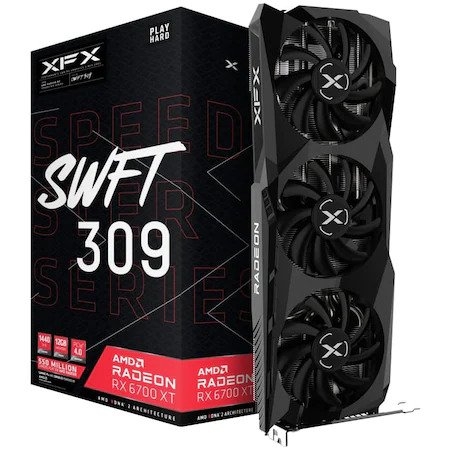 Placa video XFX Radeon™ RX 6700 XT SPEEDSTER SWFT 309 Core, 12GB GDDR6, 192-bit