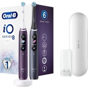 Periuta de dinti electrica Oral-B iO 8 DUO, Negru/Violet