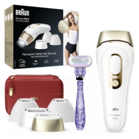 Epilator IPL Braun Silk-expert PRO 5 PL5387, Alb/Auriu