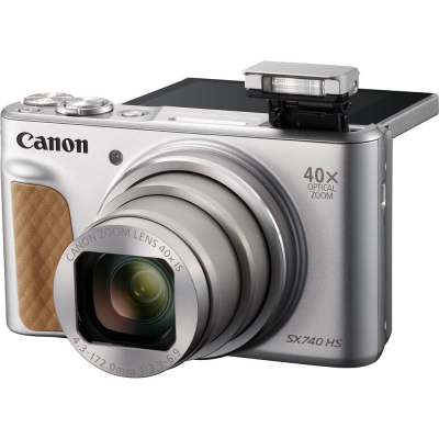 Aparat foto digital Canon Powershot SX740HS, 20.3MP, 4K, Argintiu