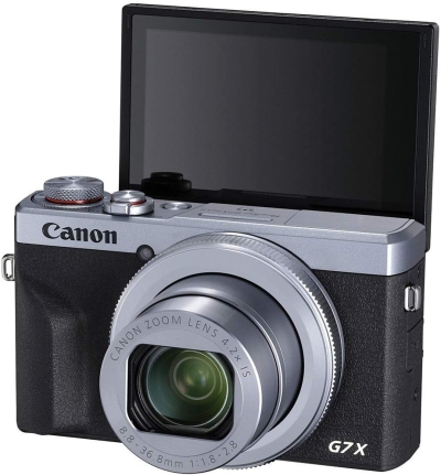 Aparat foto compact Canon PowerShot G7 X Mark III, 20.1MP, 4K, Silver