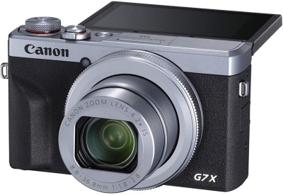 Aparat foto compact Canon PowerShot G7 X Mark III, 20.1MP, 4K, Silver