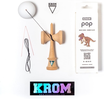 KROM Kendama POP Rubber, originala, Alb