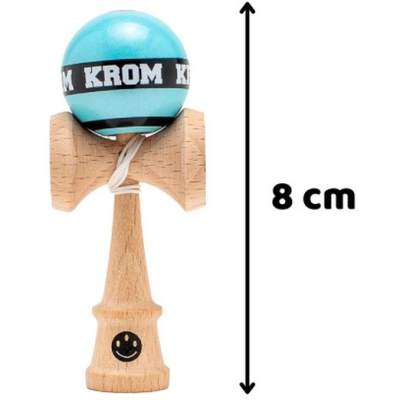 KROM Kendama MIKRO, kendama in miniatura, lemn de fag, 8cm, Albastru deschis
