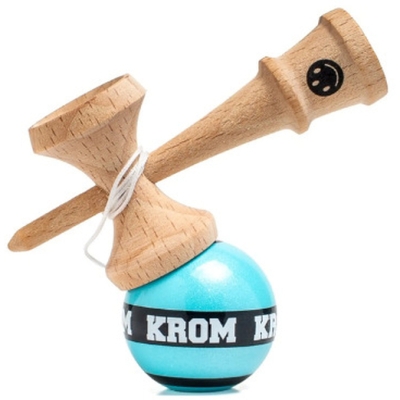 KROM Kendama MIKRO, kendama in miniatura, lemn de fag, 8cm, Albastru deschis