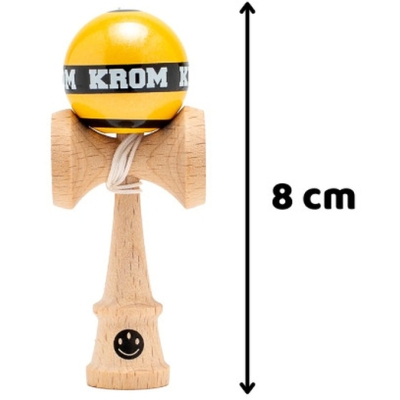 KROM Kendama MIKRO, kendama in miniatura, lemn de fag, 8cm, Galben