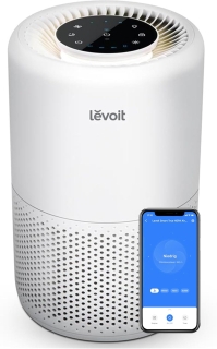 Purificator de Aer Smart Levoit Core 200S Wi-Fi, Filtru 3 in 1 True HEPA, Alb