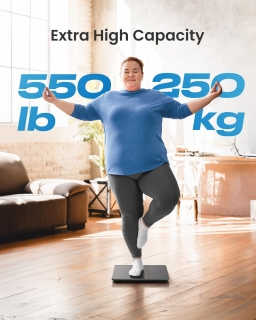 Cantar corporal Renhpo Personal Scale, max 250 KG, display mare, suprafata 30x33 cm, Negru