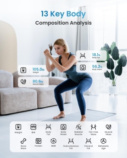 Cantar corporal Renpho ES-CS20M, inteligent, Negru