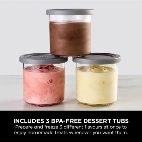 Aparat pentru inghetata Ninja CREAMi, 800 W, 1.4 l, 7 programe, 3 recipiente, Cupru