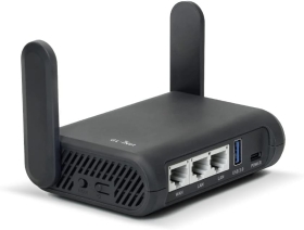 Router Wireless GL.iNet Slate Plus, Dual Band, portabil, VPN, tethering telefonic, Access Point, Extender/Repeater, Open Source, Negru