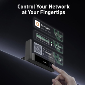 Router portabil GL.iNet Slate 7 GL-BE3600, Gigabit, Wi-Fi 7, Dual-Band, OpenVPN si Wireguard pentru Wi-Fi public/Wi-Fi hotelier, Negru