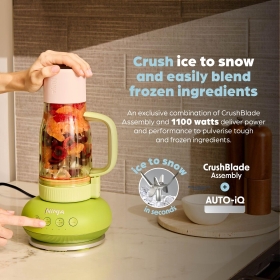 Blender portabil 2-in-1 Ninja BlendBoss, 710ml, 1100W, cana detasabila, 3 programe automate, Stone