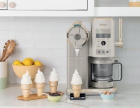 Aparat de inghetata Ninja CREAMi Scoop & Swirl NC701EU, 13 in 1, 2 recipiente 480 ml, multicolor