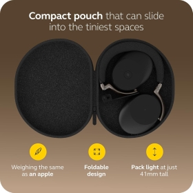 Casti PC Wireless JABRA Evolve3 85, Microfon, Noise Cancellation, Bluetooth, AI Voice Call, baterie 25h, baza incarcare