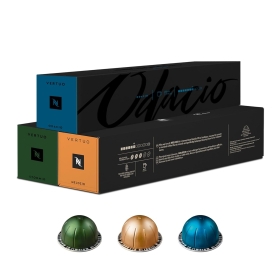 Set capsule de cafea Nespresso Vertuoline, compatibile Vertuo, 3 sortimente, 30 capsule, 375g