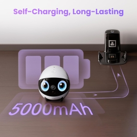 Robot inteligent Enabot EBO Air 2 Plus FamilyBot, cameră 3K, audio bidirecțional, personalizat, 30x15x10cm