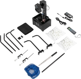 Robot de tenis de masa, viteza ajustabila, suport racheta retractabil, capacitate 100 mingi, material ABS durabil, 12x10x8 in