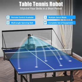 Robot de tenis de masa, viteza ajustabila, suport racheta retractabil, capacitate 100 mingi, material ABS durabil, 12x10x8 in