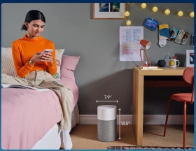 Purificator BlueAir Blue Pure 511, 99,97% filtru HEPA, 24dB, Alb/Gri