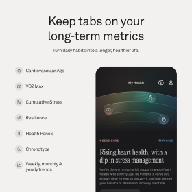 Oura Ring 5 Stealth Smart Ring, Marimea 7, Titan, Bluetooth, Rezistent la Apa