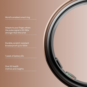 Oura Ring 5 Deep Rose Smart Ring, Titan, Bluetooth, Rezistent la Apa
