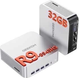 Geekom Business Mini PC A8 Max AMD Ryzen 9 8945HS, 32GB DDR5 RAM, 1TB SSD
