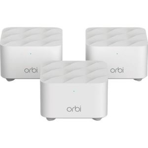 Sistem WiFi mesh NetGear Orbi RBK13, router + 2 sateliti, alb