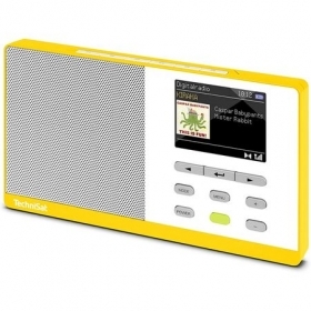 Radio cu ceas TechniSat Digitradio Kira 1, galben/alb