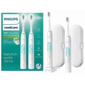 Pachet 2 periute de dinti electrice Philips Sonicare 5100, alb/verde