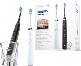 Set periute electrice Philips Sonicare DiamondClean HX9392/40, alb/negru