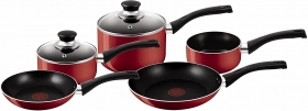 Set de oale si tigai Tefal® Bistro, rosu/negru